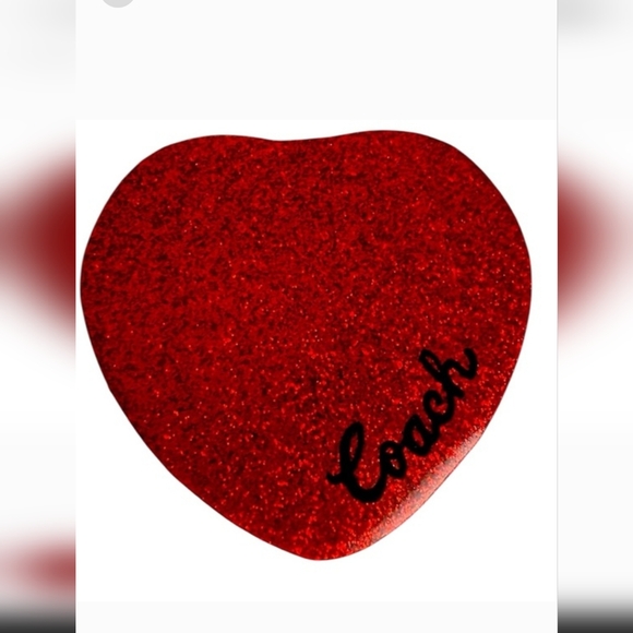 Coach Glittering Red Heart Mirror, New In Package - Picture 1 of 3